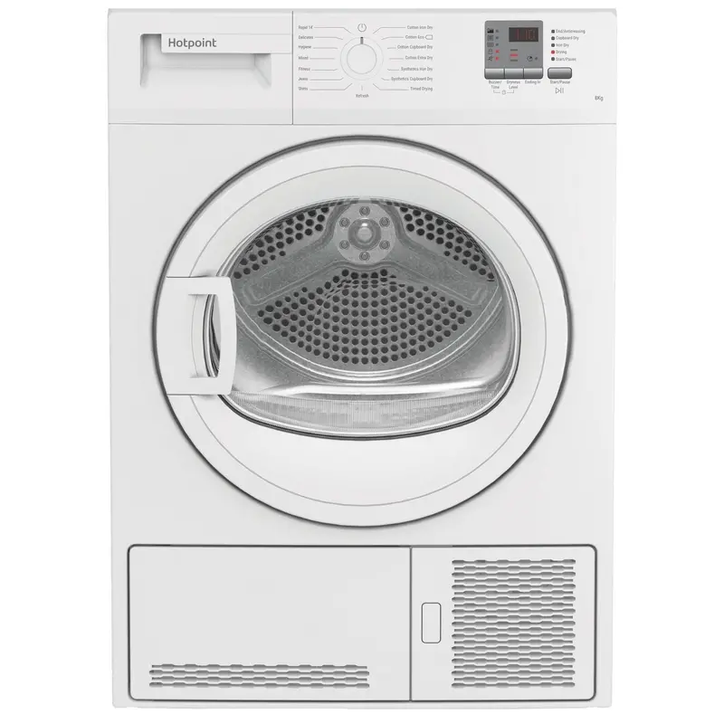 Hotpoint Chdc82Wwgduk 8Kg White Condenser Tumble Dryer With Sensor Drying 1