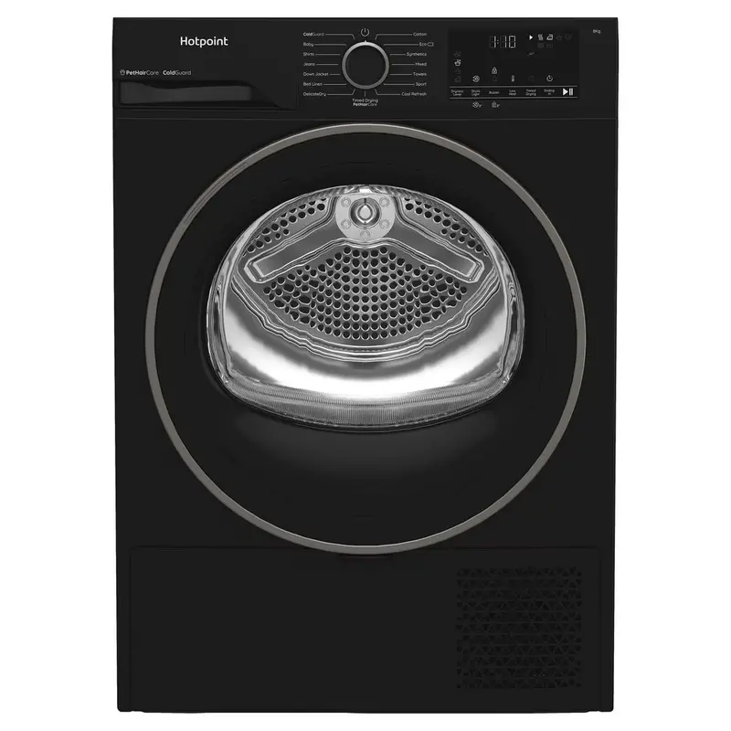 Hotpoint Chsd82Mbbuk 8Kg Heat Pump Tumble Dryer – Pet Hair Removal, Premium Black 1