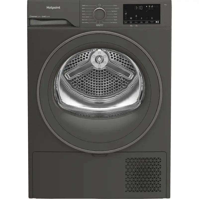 Hotpoint Chsd82Mgguk 8Kg Freestanding Heat Pump Tumble Dryer – Pethaircare, Graphite Grey 1