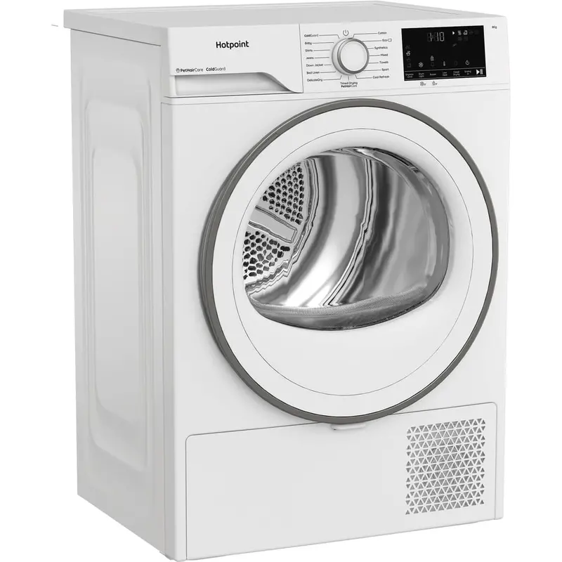 Hotpoint Chsd82Mwwuk 8Kg Freestanding Heat Pump Tumble Dryer – Pethaircare, Modern White 1