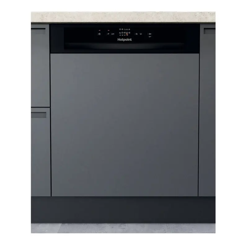 Hotpoint H3Bl626Buk Semi-Integrated Black Dishwasher – 14 Place Settings 1