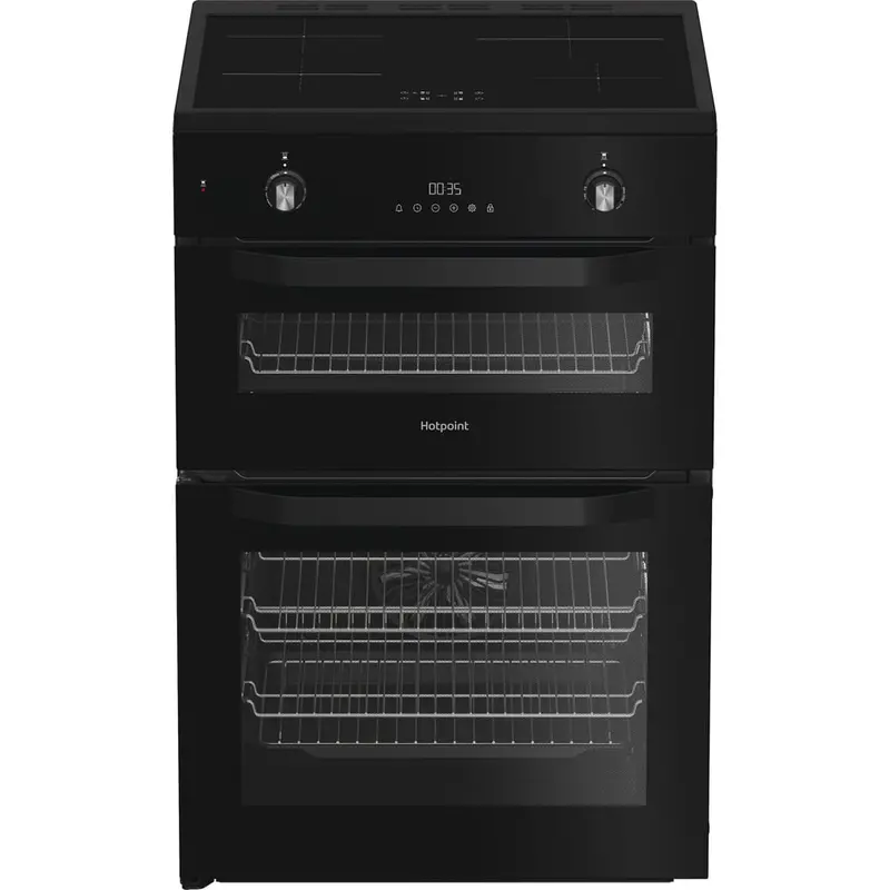 Hotpoint Hde6Idc2B1 60Cm Freestanding Double Cooker – Induction Hob, Gloss Black 1