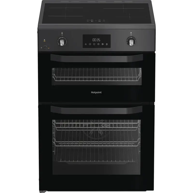 Hotpoint Hde6Idc2Sa 60Cm Electric Double Oven Cooker – Anthracite Induction Hob 1