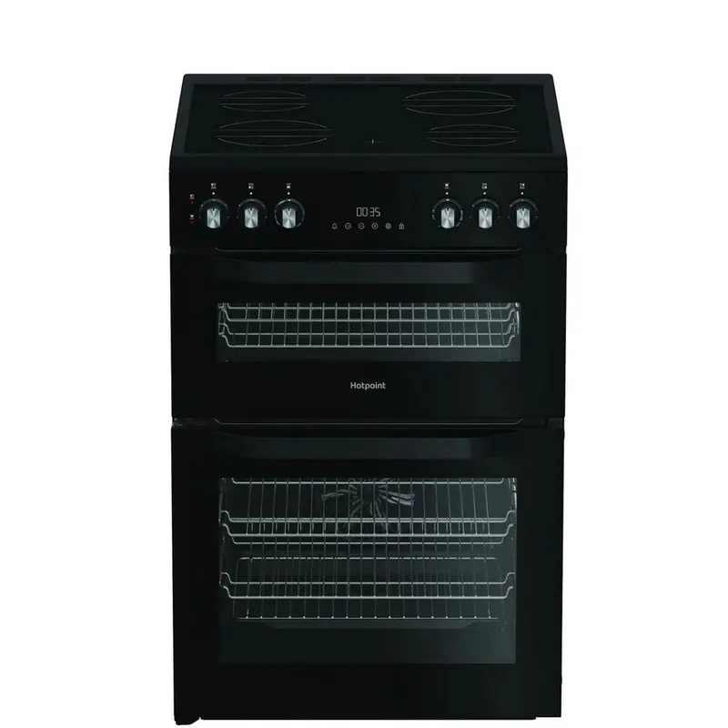 Hotpoint Hde6Vdc2B1 60Cm Double Oven Electric Cooker – Ceramic Hob, Black Finish 1