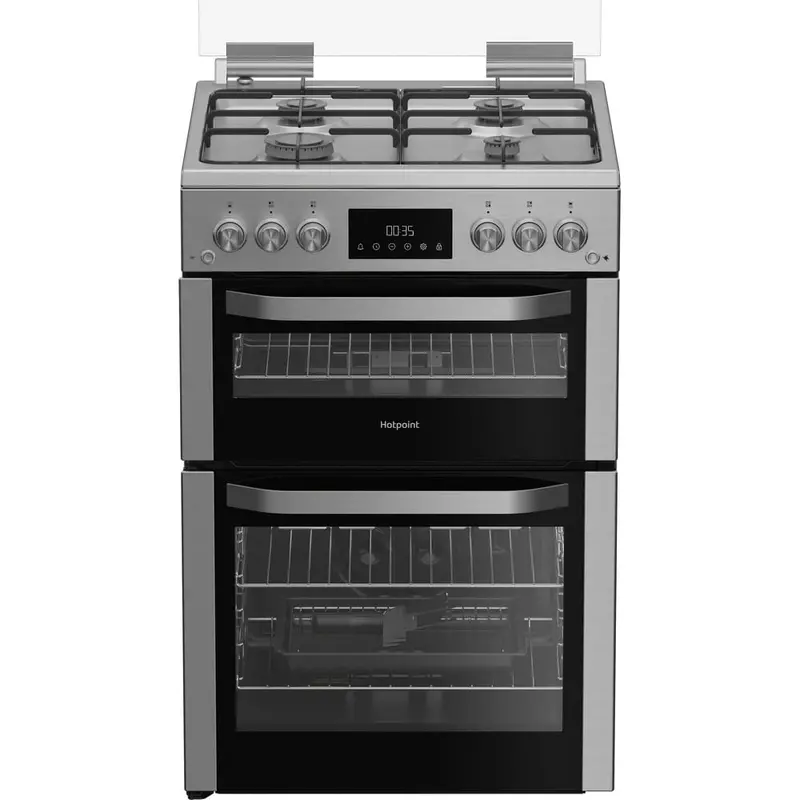 Hotpoint Hdg6Gdcx Freestanding Gas Cooker – Double Oven, Stainless Steel 1