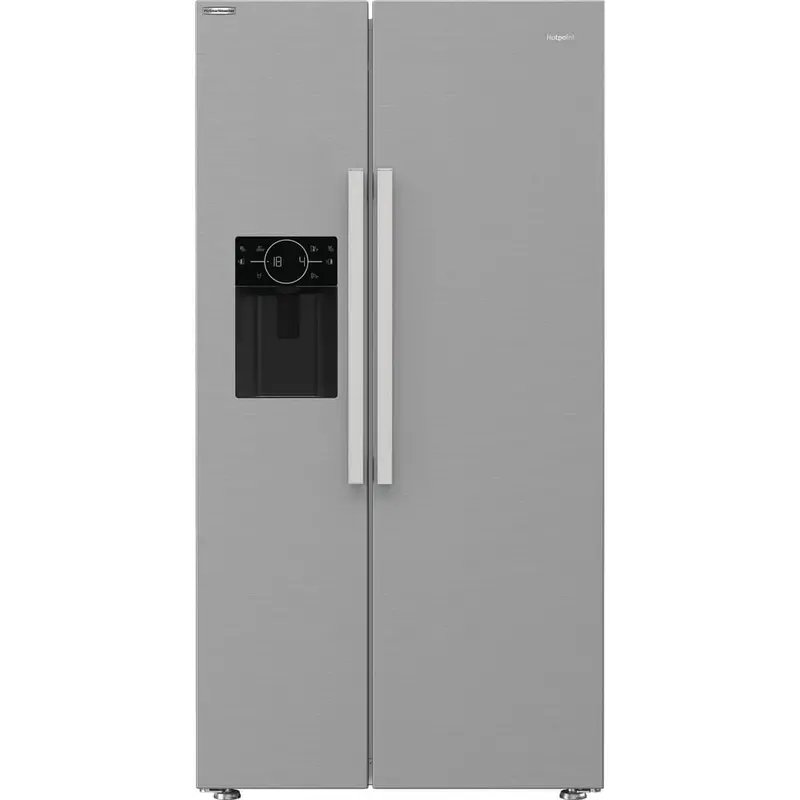 Hotpoint Hpg26573Wxp4Uk Freestanding American-Style Dual No Frost Fridge Freezer – Plumbed, Silver 1