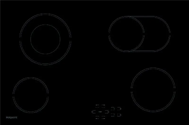 Hotpoint Hr724Bh 77Cm Electric Ceramic Hob – Black Glass, 4 Cooking Zones 1