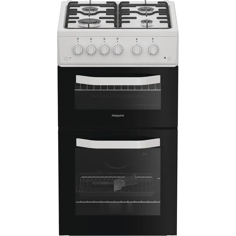 Hotpoint Htg5Gcw Freestanding Gas Twin Cooker – Dedicated Grill, Bright White 1