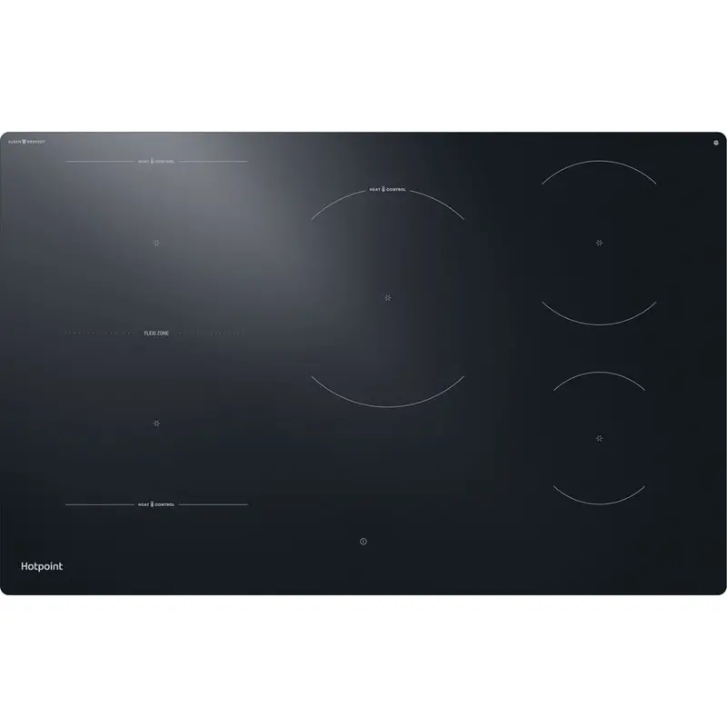 Hotpoint Htx8017Dcf2 80Cm 5-Zone Heatcontrol Induction Hob – Cleanprotect Surface, Black Glass 1