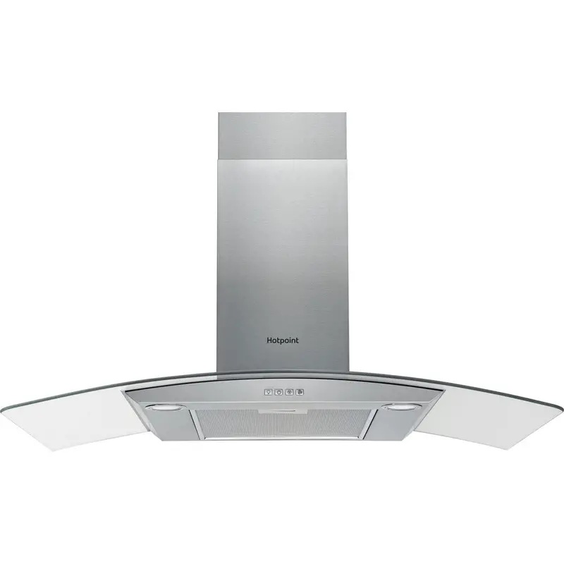 Hotpoint Phgc94Flmx 90Cm Stainless Steel Chimney Cooker Hood 1