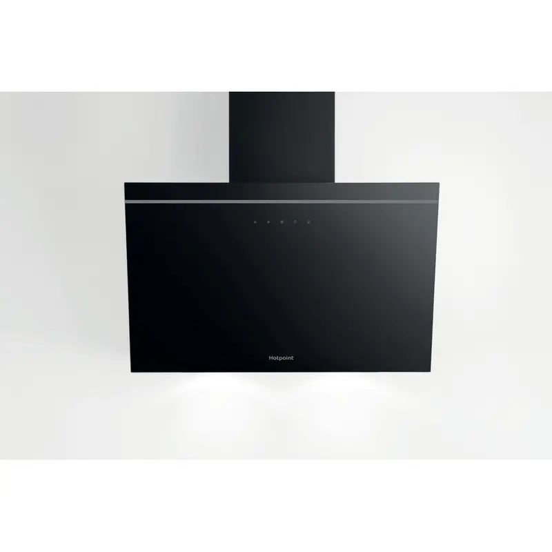 Hotpoint Phvp62Fltk 60Cm Black Angled Wall Cooker Hood 1