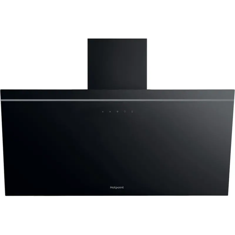 Hotpoint Phvp82Fltk 90Cm Black Wall-Mounted Cooker Hood 1