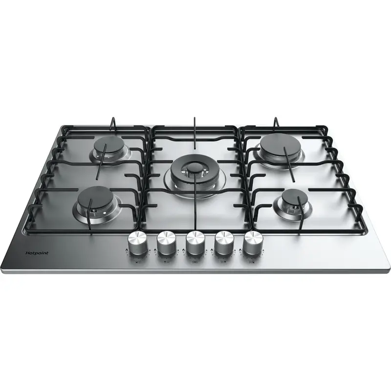 Hotpoint Pph75Pdfixuk 75Cm Stainless Steel 5-Burner Gas Hob 1