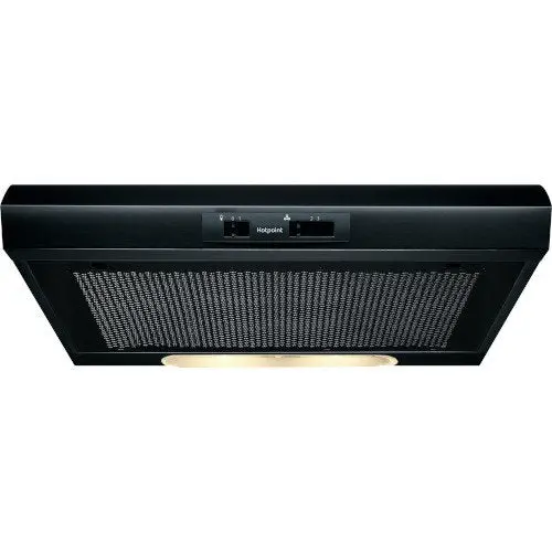 Hotpoint Pslmo65Flsk 60Cm Black Conventional Cooker Hood 1