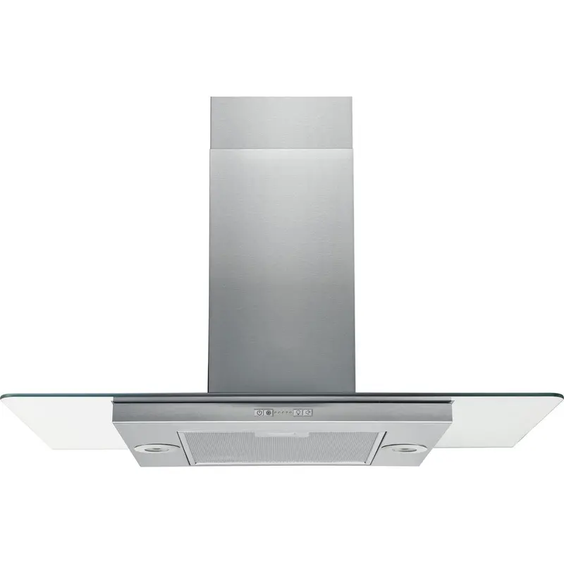Hotpoint Uif93Flbx 90Cm Stainless Steel Island Chimney Cooker Hood 1