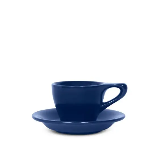 Indigo 3Oz Lino Espresso Cup And Matching Saucer 1