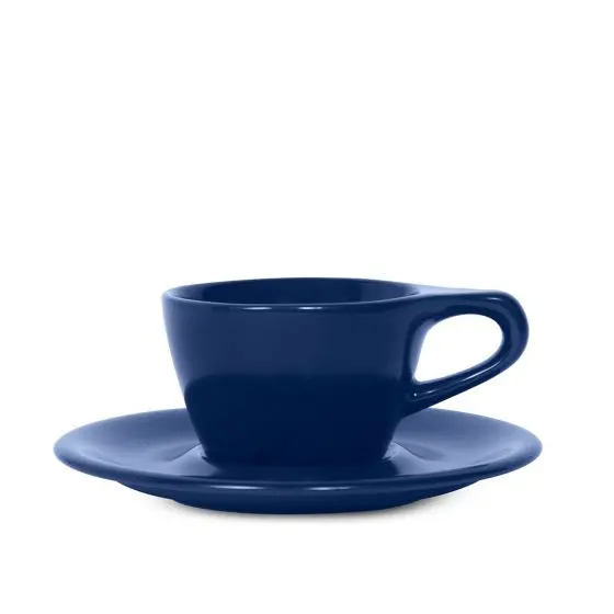 Indigo 5Oz Lino Single-Serve Cappuccino Cup & Saucer 1