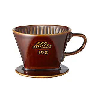 Kalita Wave 102 Ceramic Coffee Dripper – Rich Brown Finish 1
