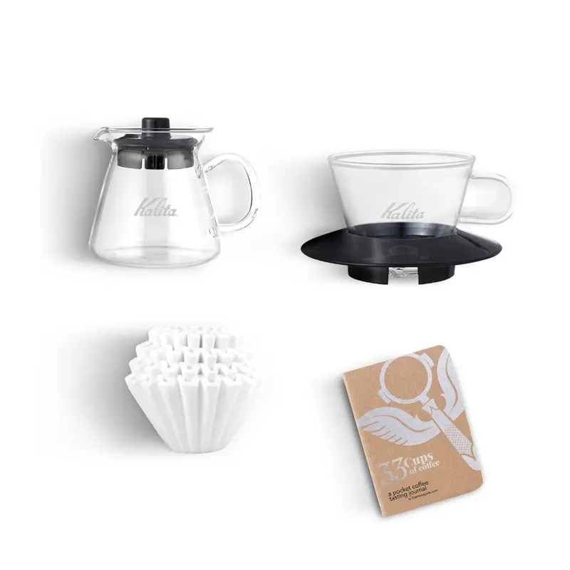 Kalita Wave 155 Pro Pour-Over Coffee Kit – Borosilicate Glass Set 1