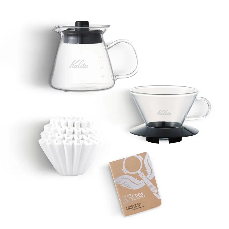 Kalita Wave 185 Pro Pour-Over Kit With Borosilicate Glass Carafe 1