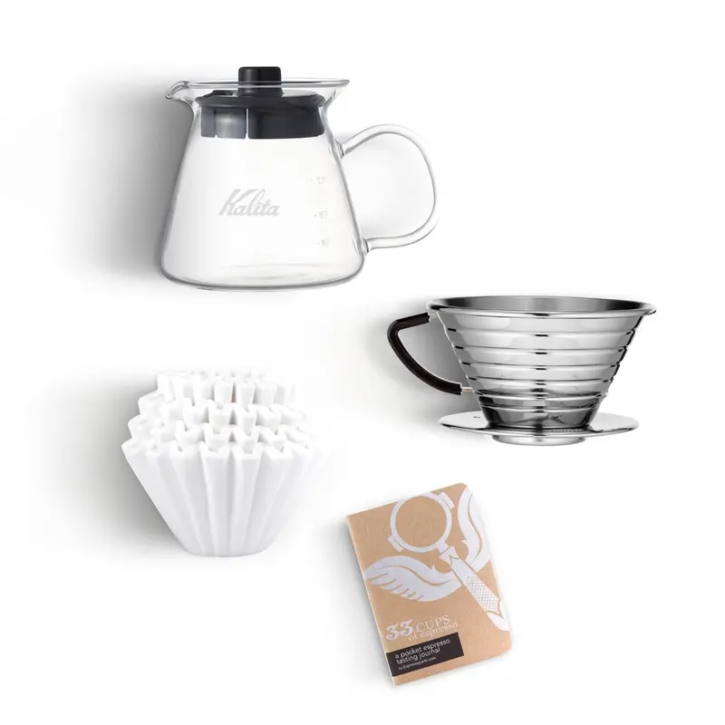 Kalita Wave 185 Pro Pour-Over Kit With Stainless Steel Carafe 1
