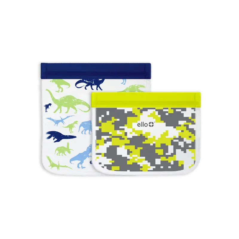 Kids’ Reusable Silicone Storage Bags – 4-Piece Set, Fda-Approved 1