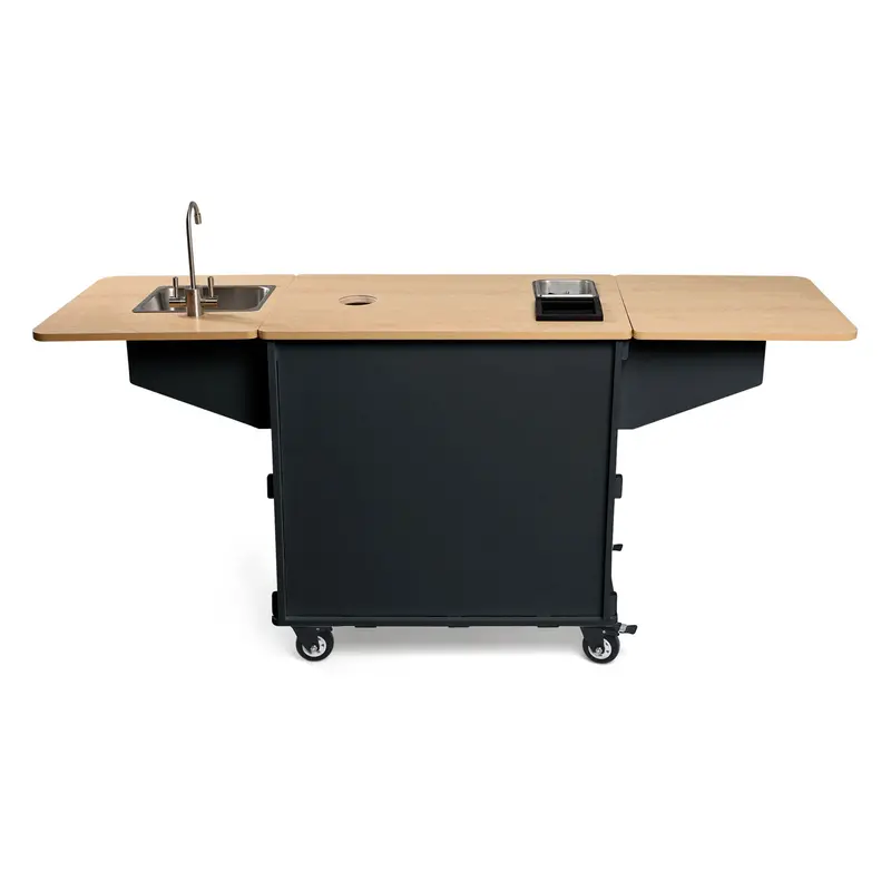 Klassy Kart Turnkey Mobile Coffee Cart – Collapsible, Black 1