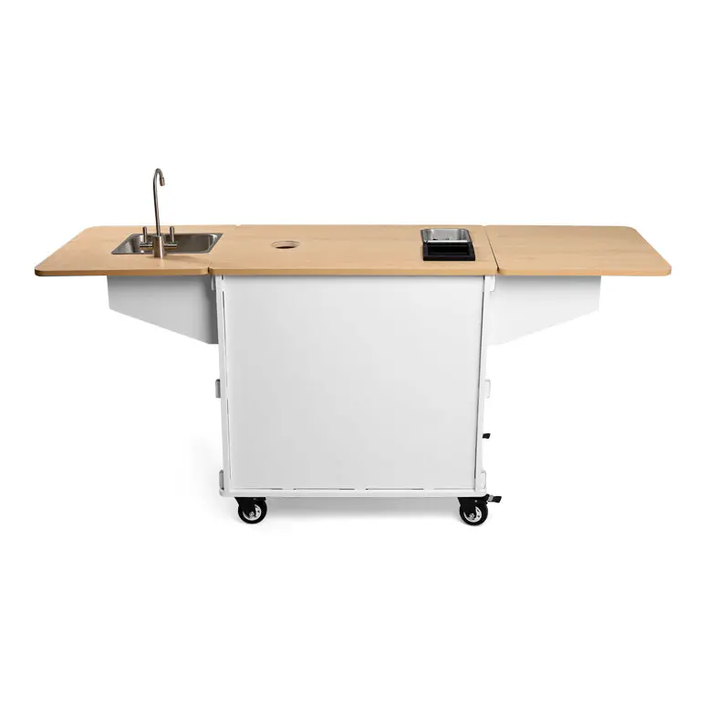 Klassy Kart Turnkey Mobile Coffee Cart – Collapsible, White 1