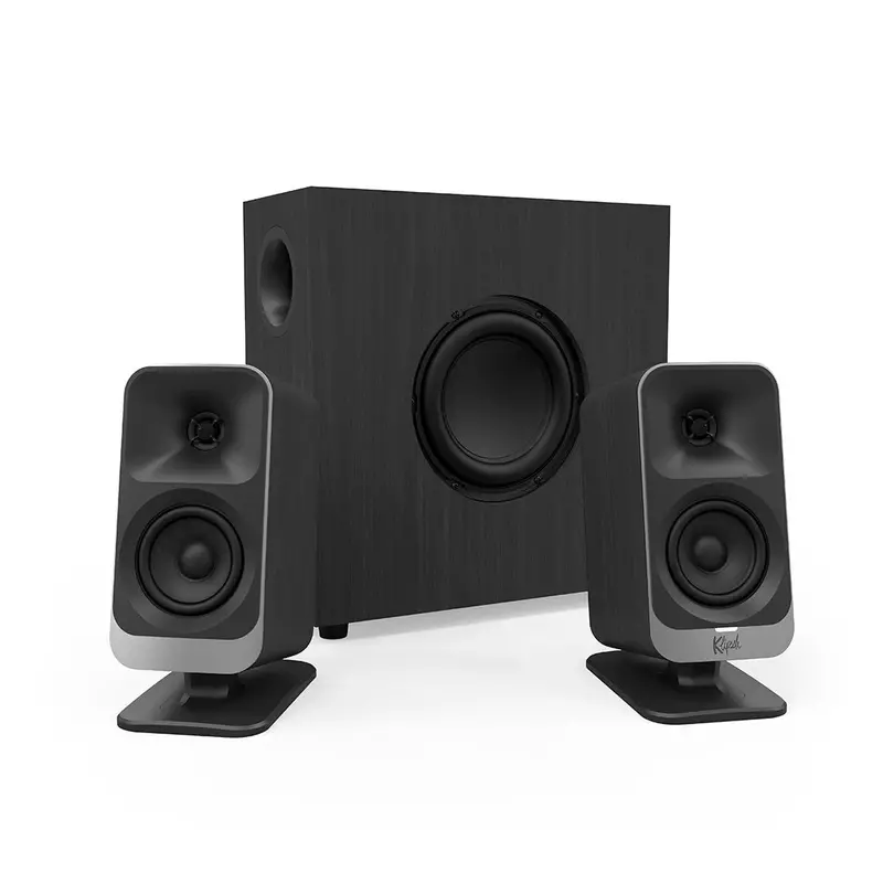 Klipsch Promedia Lumina 2.1 Speaker System – Compact Home Audio, Black 1