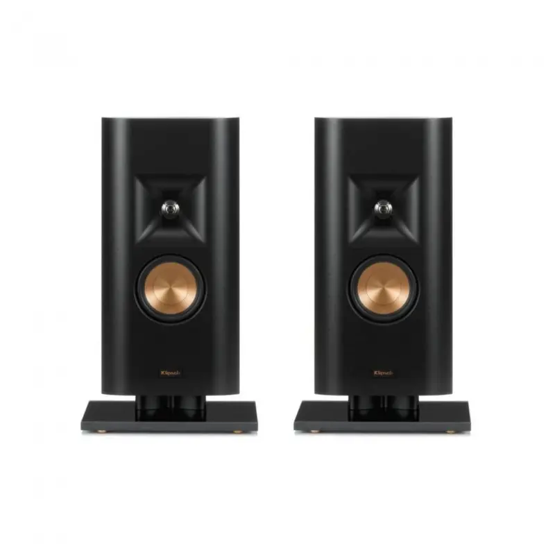 Klipsch Rp-140D Reference Premiere On-Wall Speakers – Black (With Stands) 1