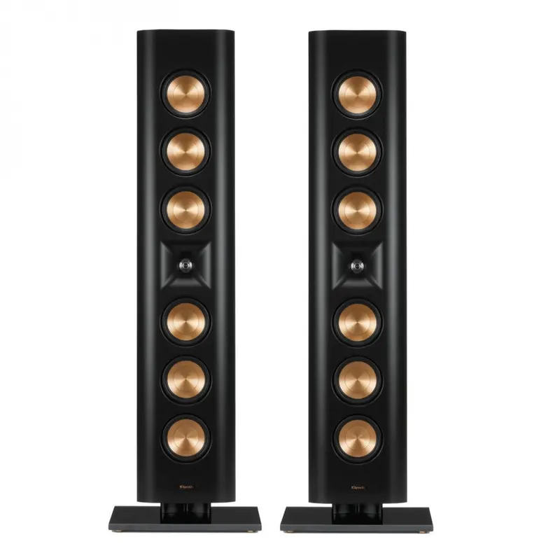 Klipsch Rp-640D Reference Premier On-Wall Speakers – Black (With Stands) 1