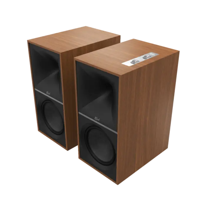 Klipsch The Nines Active Bookshelf Speakers (Walnut Finish) 1