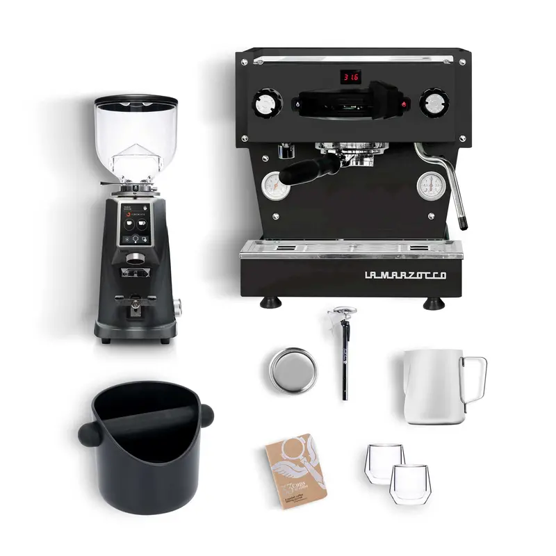 La Marzocco Linea Mini X F4 Home Espresso Kit – Black Cabinet & Black Trim 1
