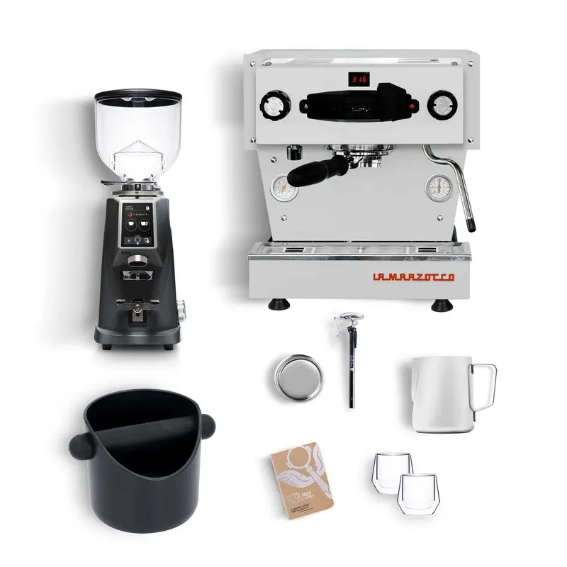 La Marzocco Linea Mini X F4 Home Espresso Kit – Silver Cabinet & Black Trim 1