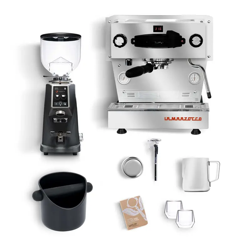 La Marzocco Linea Mini X F4 Home Espresso Kit – Stainless Steel Cabinet & Black Trim 1