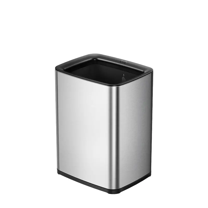 Laguna 10L (2.6 Gal) Open-Top Waste Bin With Detachable Basket – Matte Stainless Steel 1