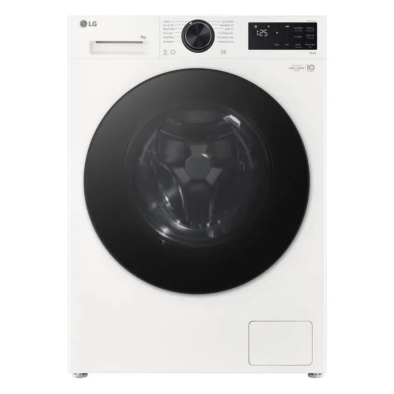 Lg Vx50 Series F2X50S9Twb 9Kg Front Load Washer – Wifi, 1200 Rpm, White, A Rated 1