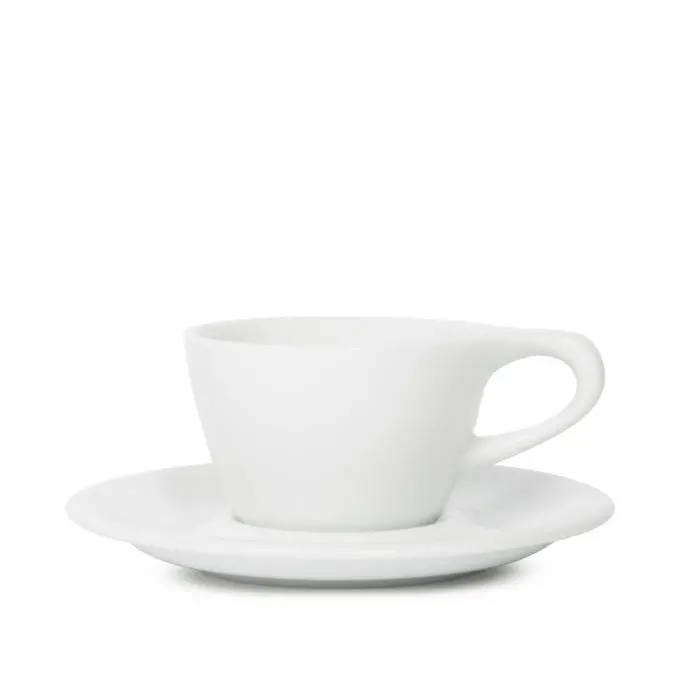 Lino Single Cappuccino Set – 5Oz White Cup & Saucer (148Ml) 1