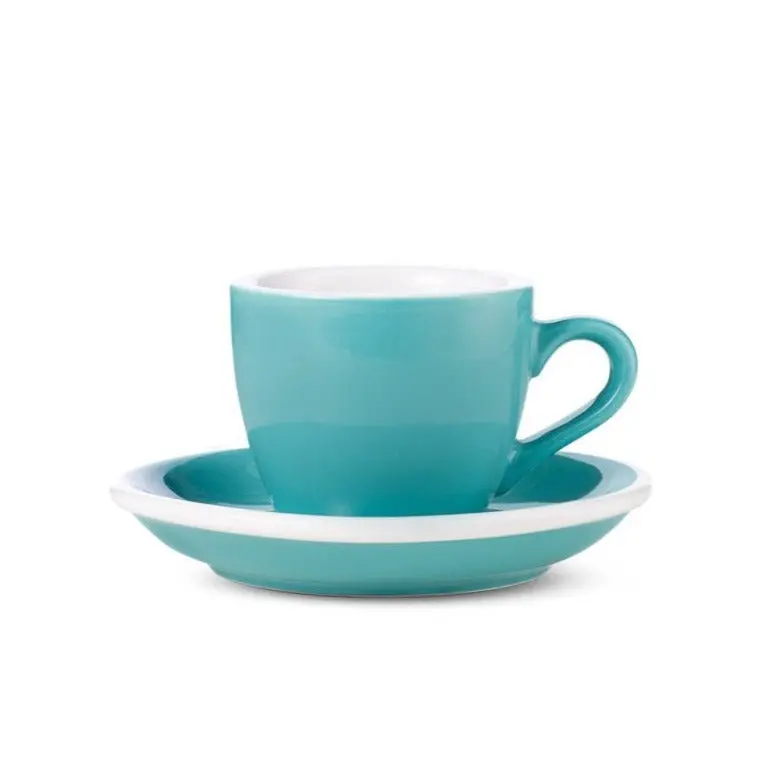 Loveramics Egg-Shape Espresso Cup & Saucer Set – Teal, 80 Ml 1