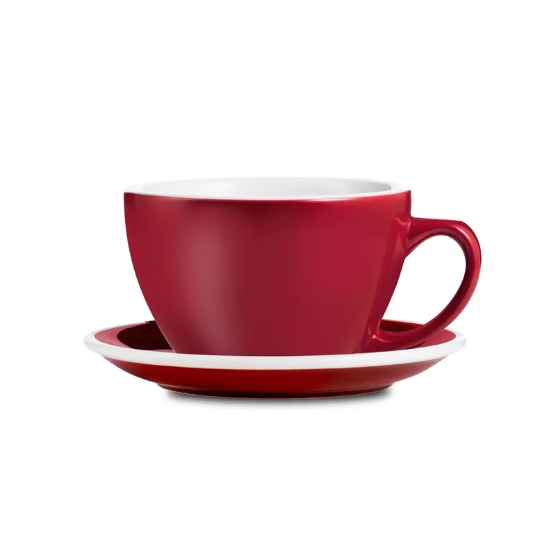 Loveramics Egg-Shaped Cappuccino Cup And Saucer In Bold Red – 6.7 Oz (200 Ml) 1