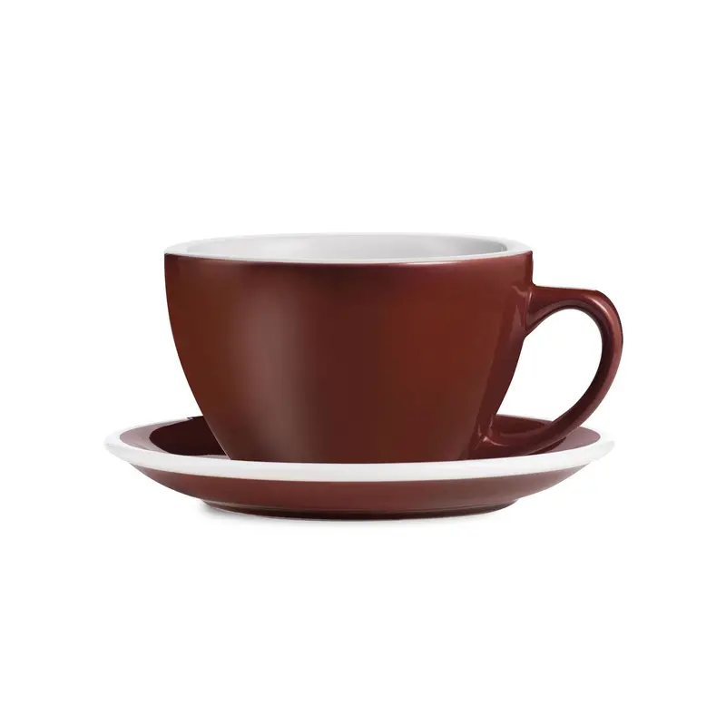 Loveramics Egg-Shaped Cappuccino Cup And Saucer In Earthy Brown – 6.7 Oz (200 Ml) 1