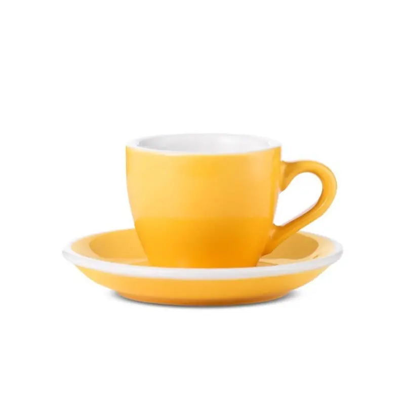 Loveramics Egg-Shaped Espresso Cup And Saucer In Vibrant Yellow – 2.7 Oz (80 Ml) 1