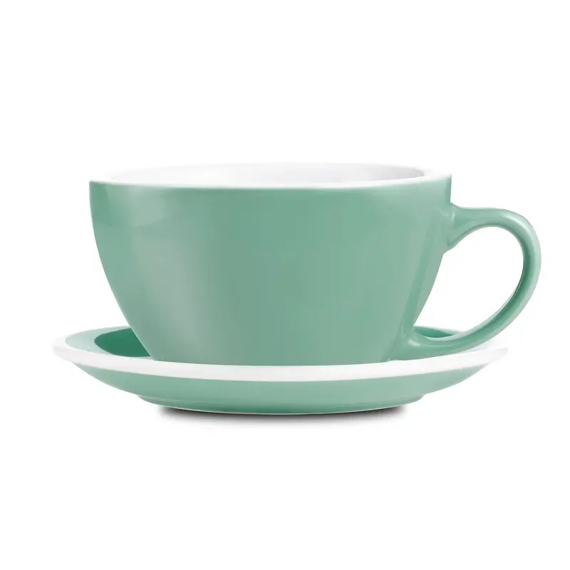 Loveramics Egg-Shaped Latte Cup And Saucer In Cool Mint – 10 Oz (300 Ml) 1