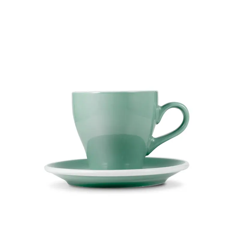 Loveramics Tulip-Designed Cappuccino Cup And Saucer In Cool Mint – 6 Oz (180 Ml) 1
