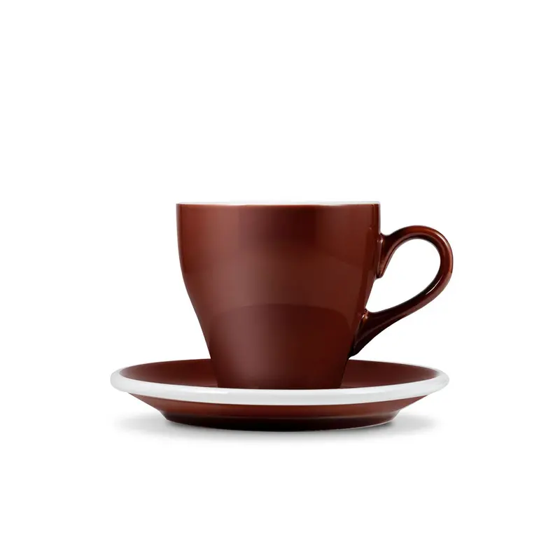 Loveramics Tulip-Designed Cappuccino Cup And Saucer In Earthy Brown – 6 Oz (180 Ml) 1