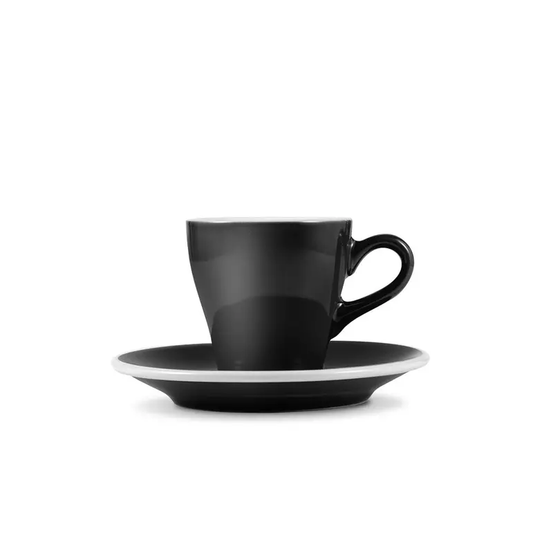 Loveramics Tulip Espresso Cup And Saucer In Matte Black – 80Ml 1