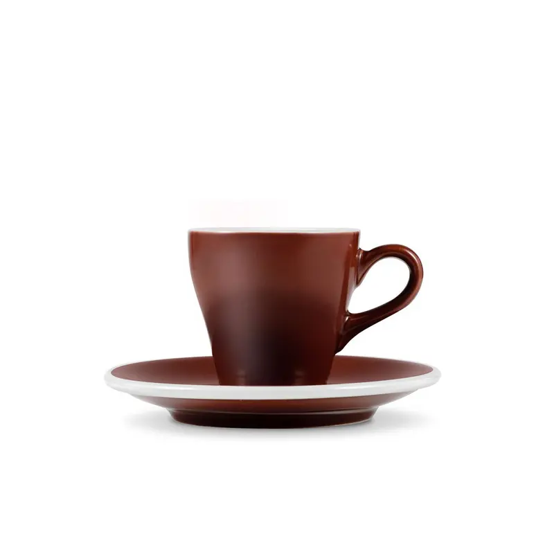 Loveramics Tulip Espresso Cup And Saucer In Rich Brown – 80Ml 1
