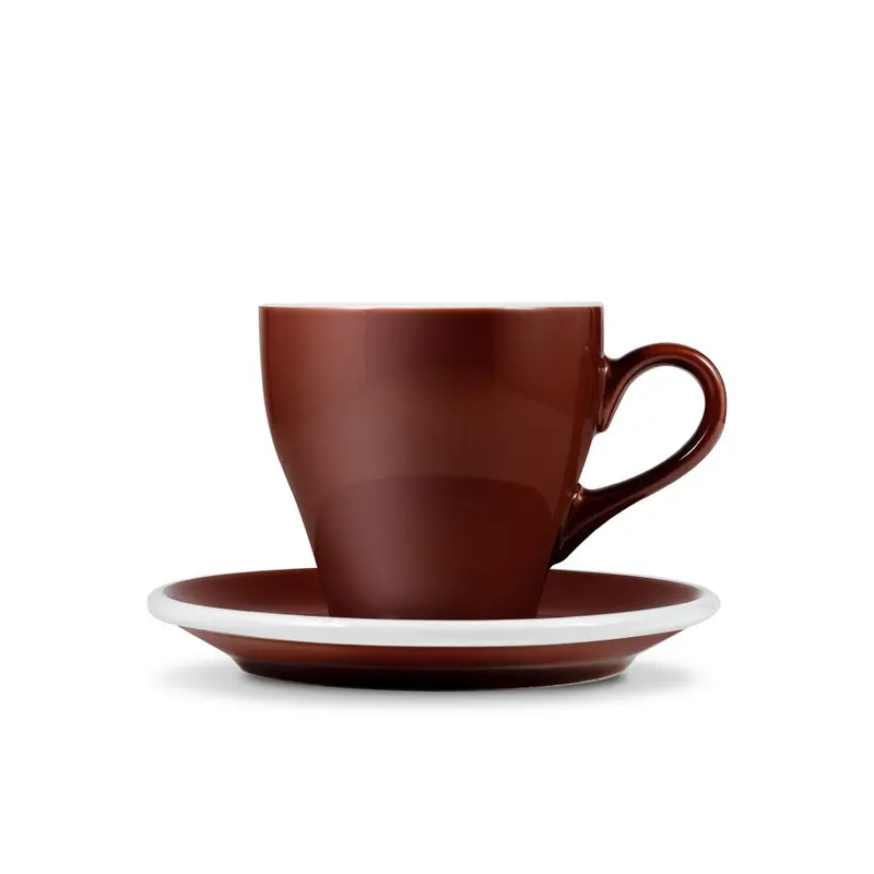 Loveramics Tulip Latte Cup And Saucer In Warm Brown – 280Ml 1