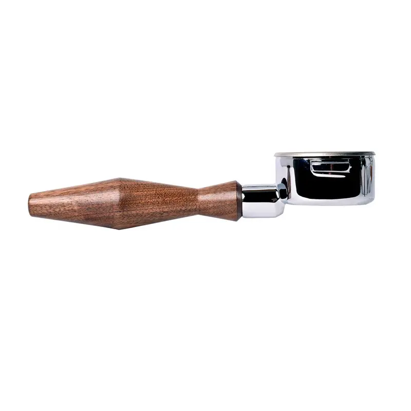 Lucca A53 Bottomless Portafilter – 53Mm With Walnut Wood Handle 1