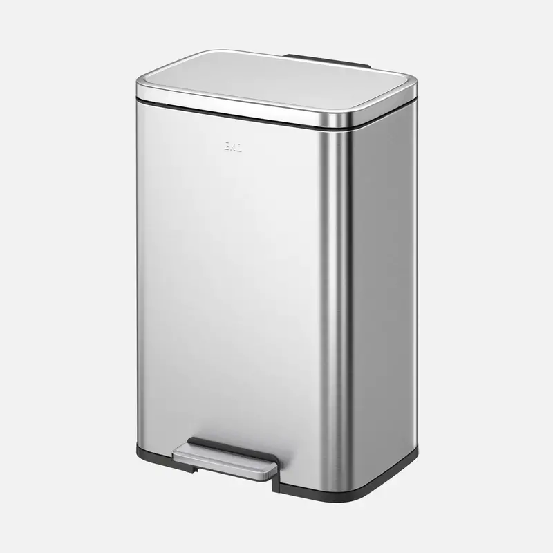 Madison Dual-Compartment Step Trash Can – 25L + 20L Capacity In Brushed Stainless Steel 1